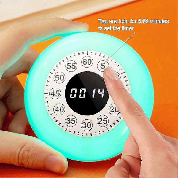 Uppladdningsbar Visuell Timer Med RGB-ljus 60 Minuters Nedräkningsklocka Barn Vuxna Tidshanteringsverktyg
