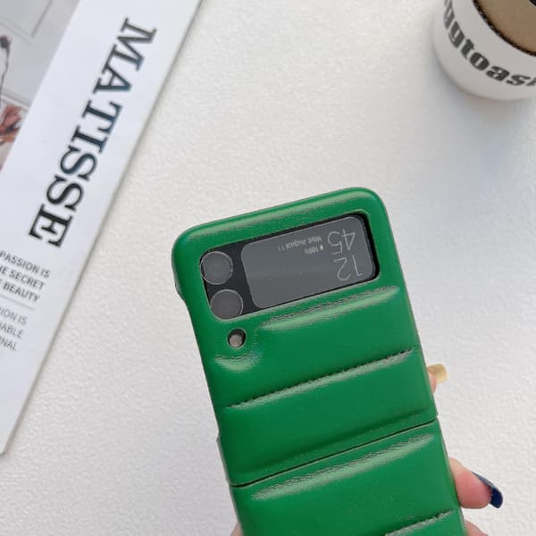 Dunjacka Mjuk Touch 3D Vikbart Mobilskal Passar Samsung Galaxy Z Flip 3 Ny #yg