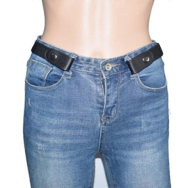 Relax belte - Buksebelte uten spenne - Elastisk - Justerbar Svart - 1-pakning