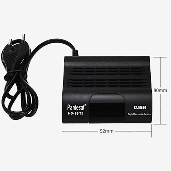 DVB-T2 HD 1080P Digital Dekoder TV Mottakersett