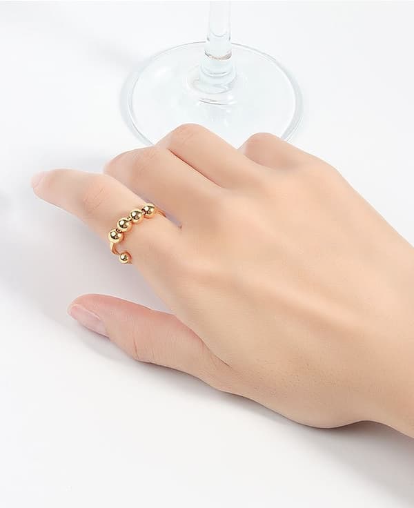 Anti-stressring justerbar kobber sølv guld