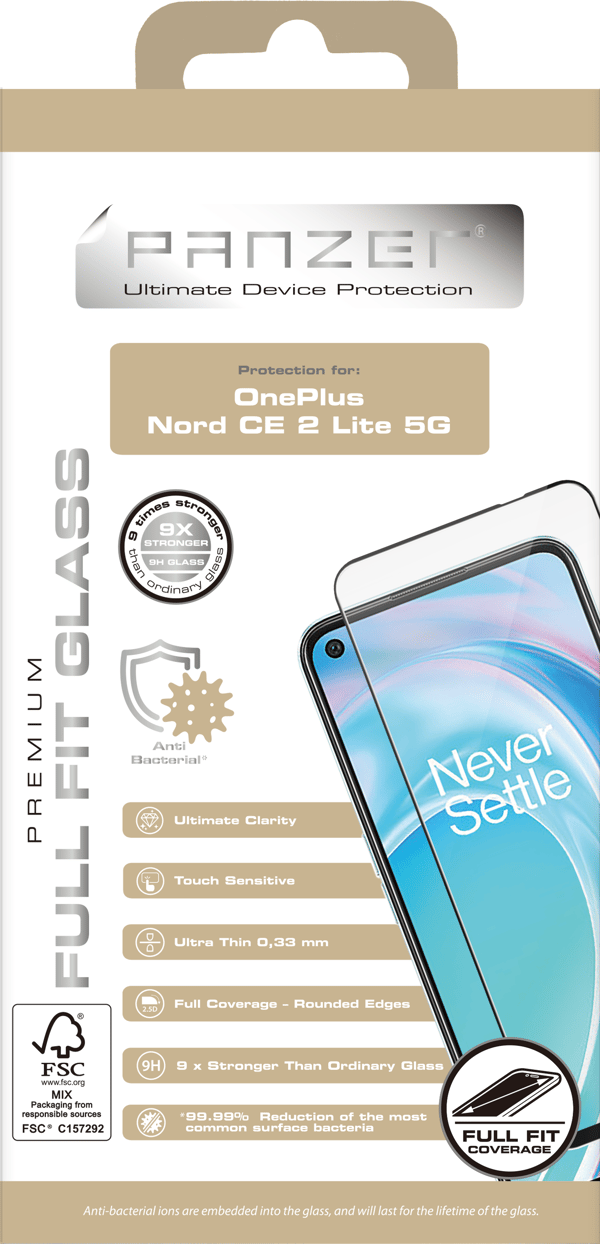 OnePlus Nord CE 2 Lite 5G Full-fit Glass Musta
