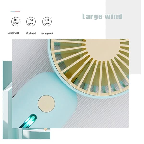 Bærbar Ventilator Håndholdt Opladningsventilator Mini Ventilator Lomme Mini Ventilator-FARVE: MG