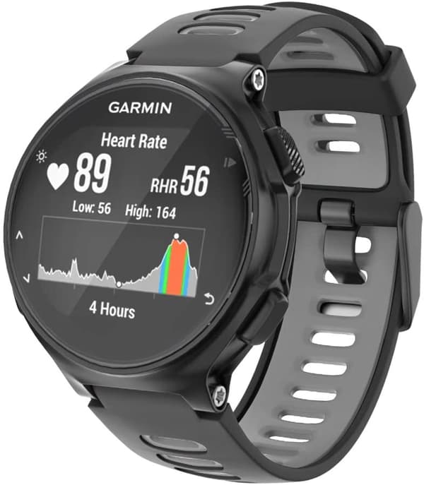 Garmin Forerunner 220/230/235/620/630/735XT armbånd silikone sort