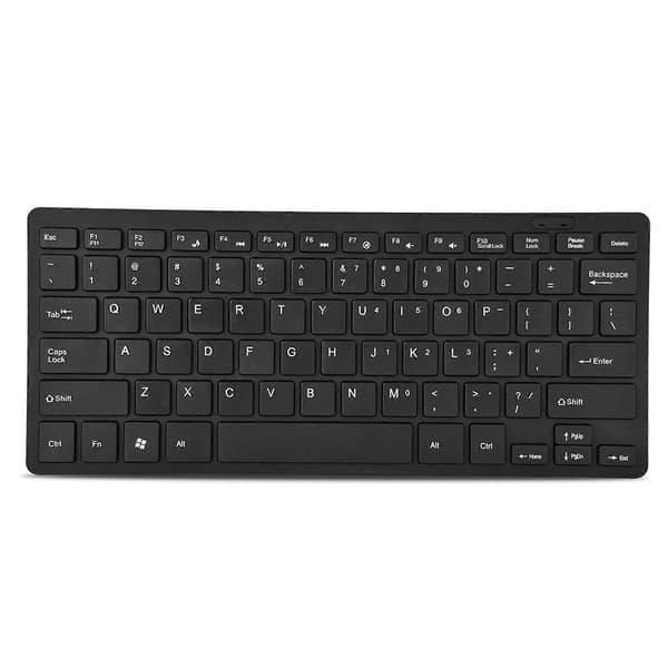78 Taster Ultra Tyndt Mini USB Kabelforbundet Tastatur til Desktop Computer Laptop PC (Sort)
