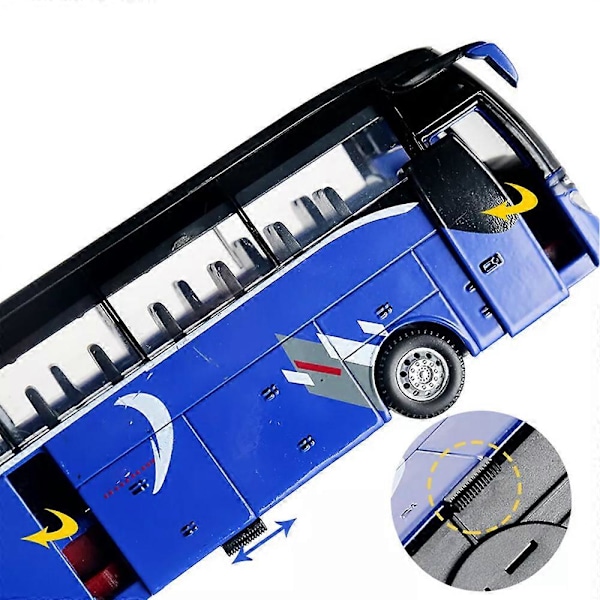 Model Flash Light Køretøj Enkelt Sightseeing Bus 1:32 Legeringsbiler Træk Tilbage Legetøj