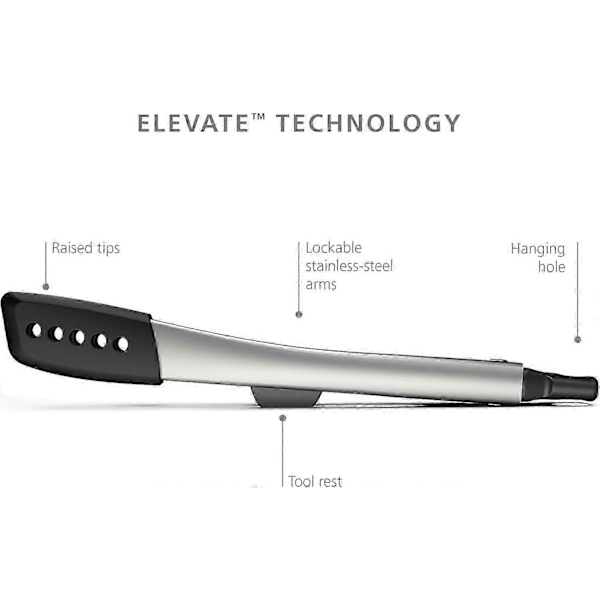 Elevate Fusion Integreret 2-delt Silikone Tangsæt, Rustfrit Stål