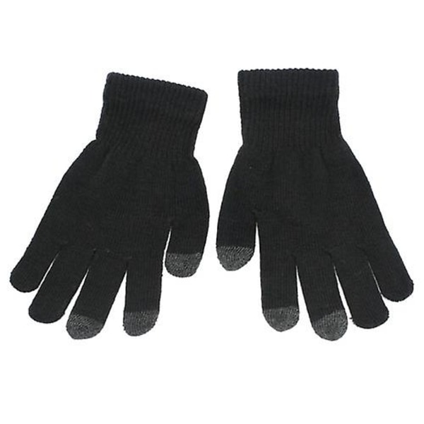IGLOVE Interwoven Touch Screen Handsker til iPhone iPad og Kapacitive Touchscreen Enheder; Sort
