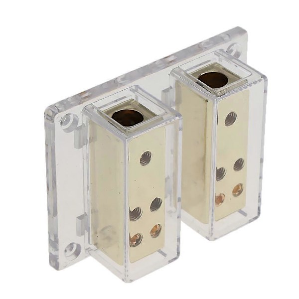 8-vägs 4/8 Ga Bilstereo Förstärkare Ström Jordkabel Splitter Distributionsblock