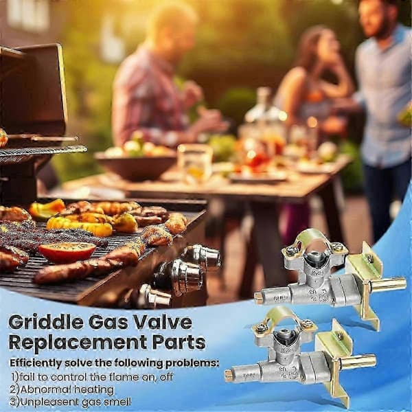 Gasventil Dele til Stegeplade, 2 stk., Kompatibel med Grill T