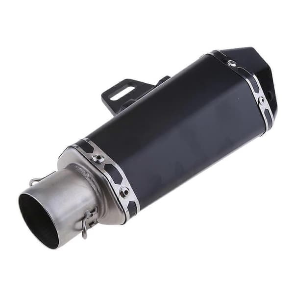 Motorcykel 51mm 2'' Udstødningspotte Haleventil Rør Slip On Sort Til