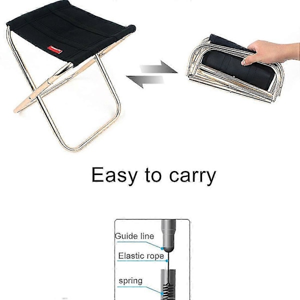 Cls Utendørs Bærbar Aluminiumslegering Folding Stool