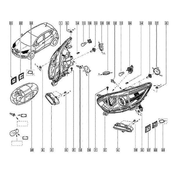Bil Forlygte Driver Enhed 260559976R til Captur 2013-2019 Kørelys Modul A2C90665603