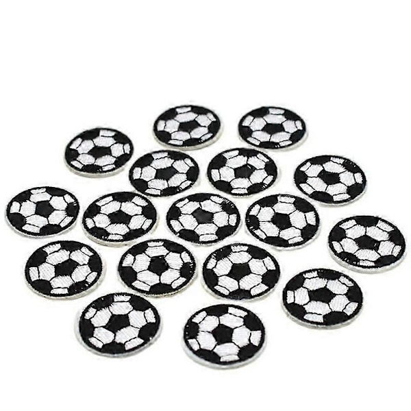 4cm Tecknad Fotboll Stryk På Broderad Patch för Kläder Väska Applikationer DIY Badge Sticker