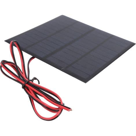3W 12V Polykrystallinsk Solpanel - Bærbart Fotovoltaisk Modul med Integreret Kabel