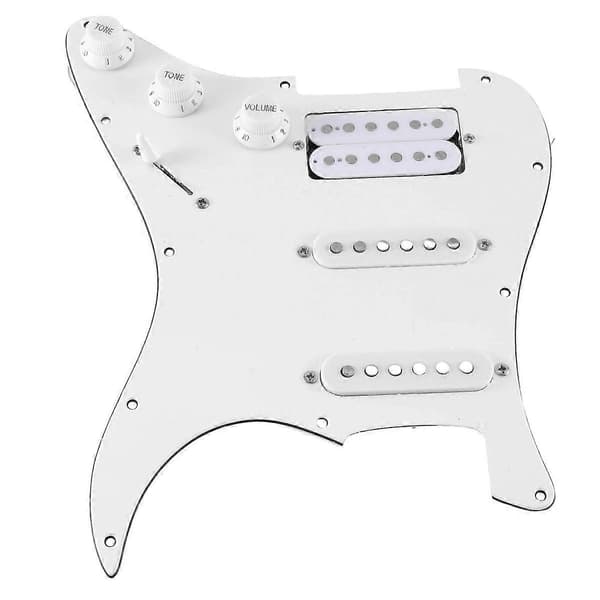 ST SQ Elgitarr Laddad Förkopplad Elgitarr Plektrumskydd Pickup-enhet Vit Regular