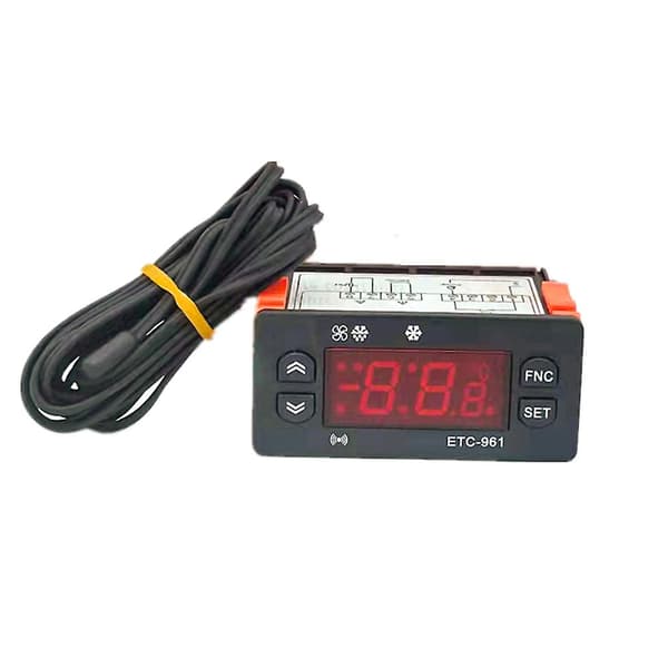 ETC-961 Termostat Temperaturregulator Fuktighetskontroll Termometer Hygrometer Kjøling Ala