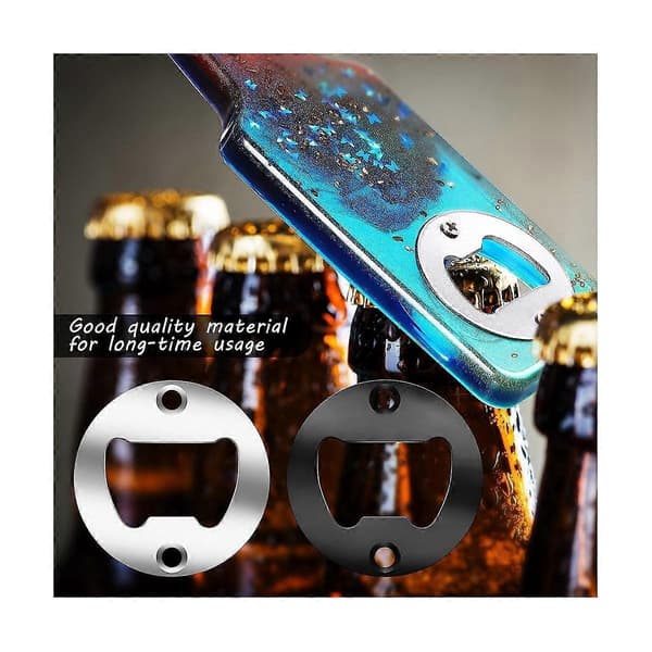 Flaskeåbner Indsats Kits Rund DIY Flaskeåbner Hardware Kit DIY Ølåbner Rund DIY Flaskeåb