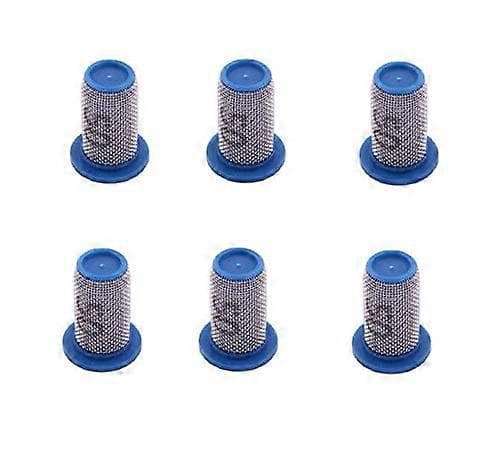 Förpackning med 6 Teejet Poly Backventil Munstyckssil med SS 50 Mesh Öppnar @ 5 PSI 4193APP550SS