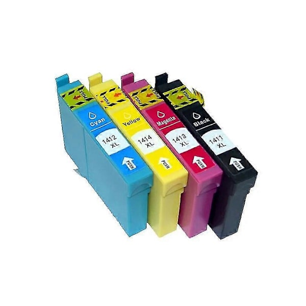 Korkealaatuiset 8 kpl Yhteensopivia mustepatruunoita Epson T1411 T1412 T1413 T1414 Me 32/33/35/320/330/340/350 82wd/85nd/535/560w/570w -tulostimille