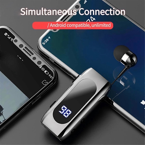 K55 Lavalier Udtrækkeligt Headset BT5.2 Opkaldspåmindelse Vibration Bevægelsesklips Driver Auricular Headset