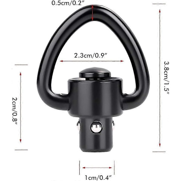 QD Sling Swivels Kraftiga Snabbkopplingsset (1.25\", 4-pack)