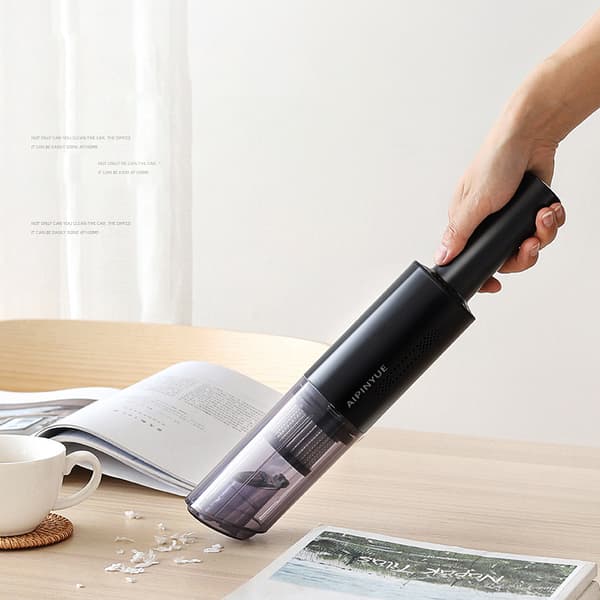 Cordless Car Vacuum Cleaner with Wireless Charging Black