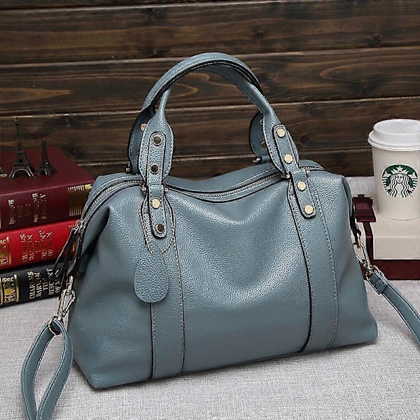 Damväska Mode Boston Väska Dam Handväska Axelväska Crossbody Väska-FÄRG：röd