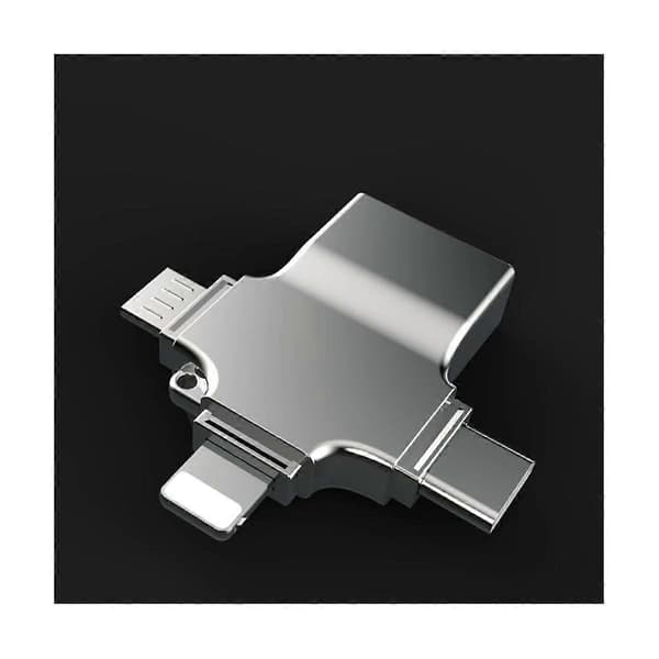 SD-kortlæser - Kort Adapter 4 i 1 USB 3.0 - SD til USB Kortlæser USB til Interface OTG Adapter