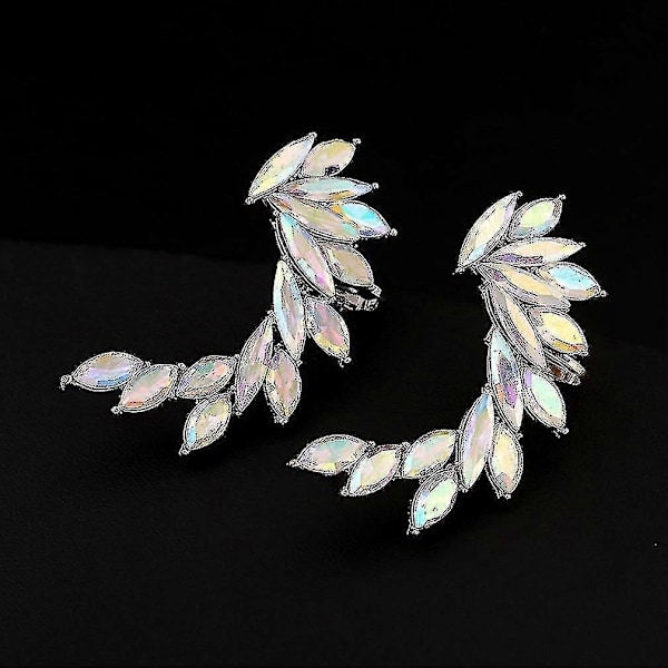Diamant Öronklämma Färgglada Örhängen Öronsmycken