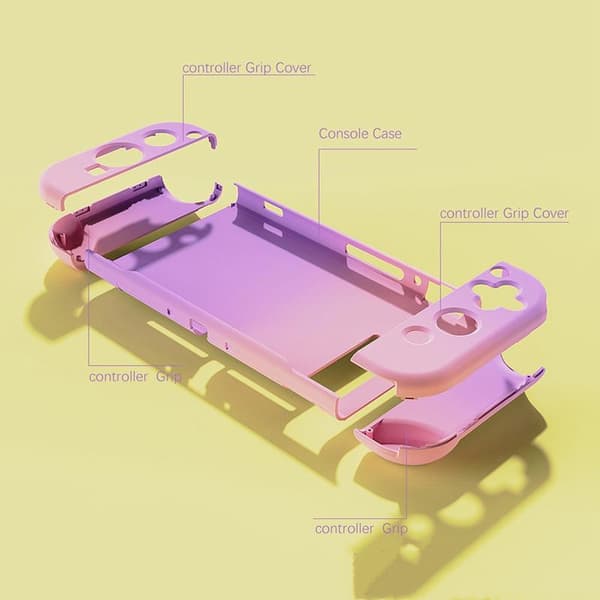 Dockable Case Compatible with Nintendo Switch PC White