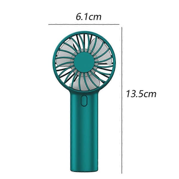 Håndholdt ventilator med genopladeligt batteri og ventilator - FARVE: grøn