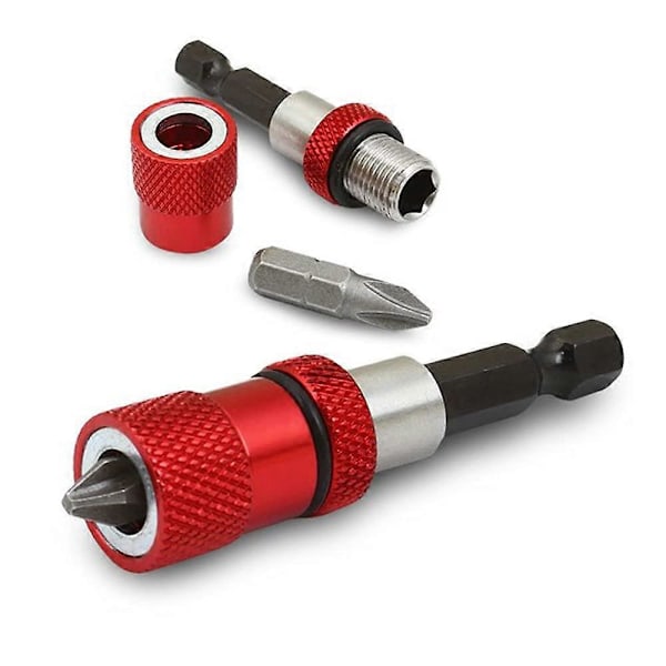 2 Pakk Justerbar Skruedybde Skrutrekker Magnetisk Stål Skrutrekker Gipsbor 1/4\" Hex Skaft med S2 Phillips 2 Driverbits
