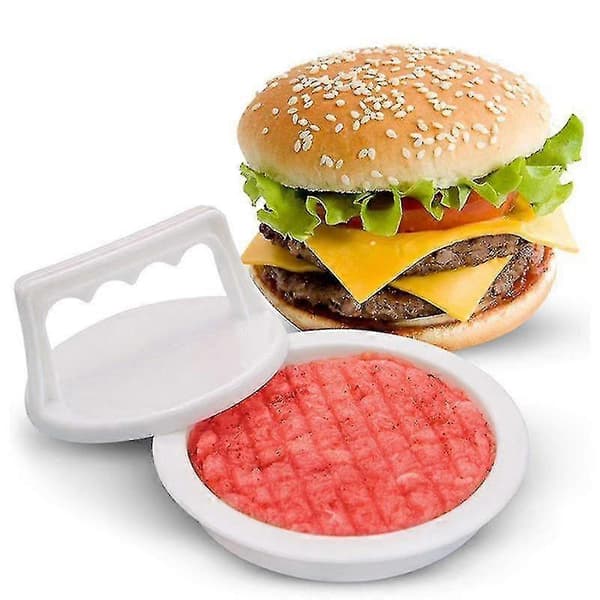 Burgerpresse Patty Maker Form Rund Form (hvit, 2 stk)