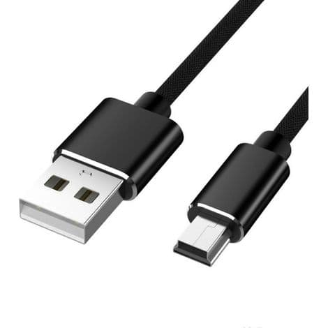 Mini B USB-kabel for GPS, kamera - dataoverføring og rask lading
