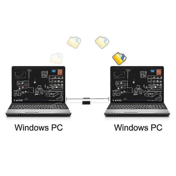 USB Dataoverføringskabel PC til PC for Windows - USB 2.0 Datalink PC Link-kabel