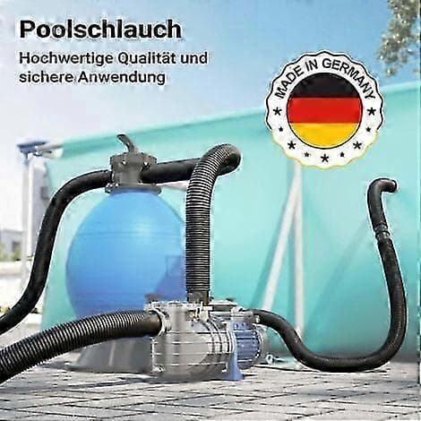 Teichtip 20m 38mm - Solar SORT Flydende poolslange præformede sektioner 190g/m
