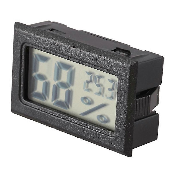 2X FY-11 Mini Digital LCD Miljö DIY Termometer Hygrometer Inbäddad Temperatur- och Fuktighetsmätare Inomhus - Svart