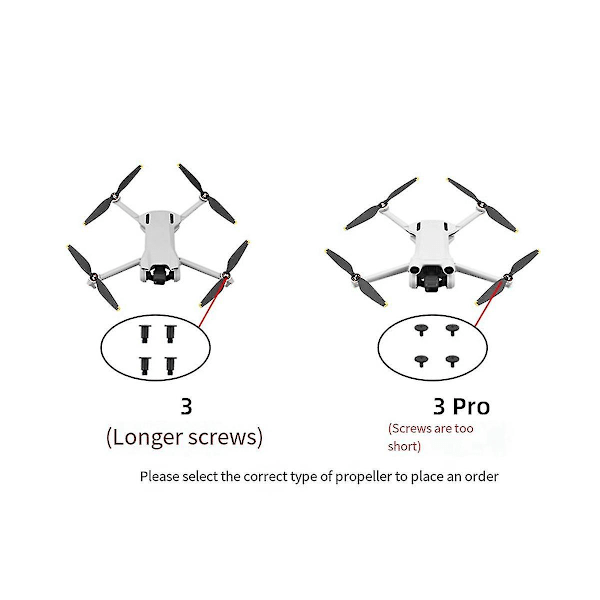 2 Par Ersättningspropellrar För Mini 3 Pro Drönare Lätta Vingfläktar För Mini 3 Pro Propeller Drönartillbehör