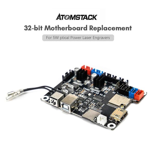 Atomstack Lasergraver 32-bit Hovedkort Erstatning Brukt for 5W Optisk Effekt Graveringsmaskiner
