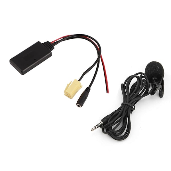 Bluetooth 5.0 AUX-kabeladapter med mikrofon, håndfri erstatning for Fiat 500/Grande Punto/Qubo/Fiorino