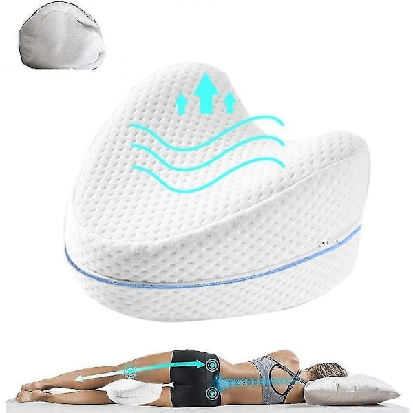 Memory Foam Benkudde Ortopedisk Fast Rygg Höfter Och Knästöd Kudde Ny