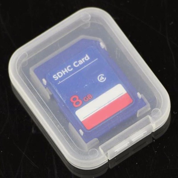 SD-minnekort gjennomsiktig oppbevaringsboks beskyttende boksholder