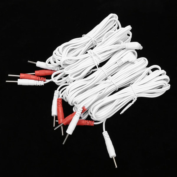 2-i-1 bentype elektrodeledningsledninger kabel til TENS-enhed - 10 stk/pose, 1,8 m, 2,35 mm