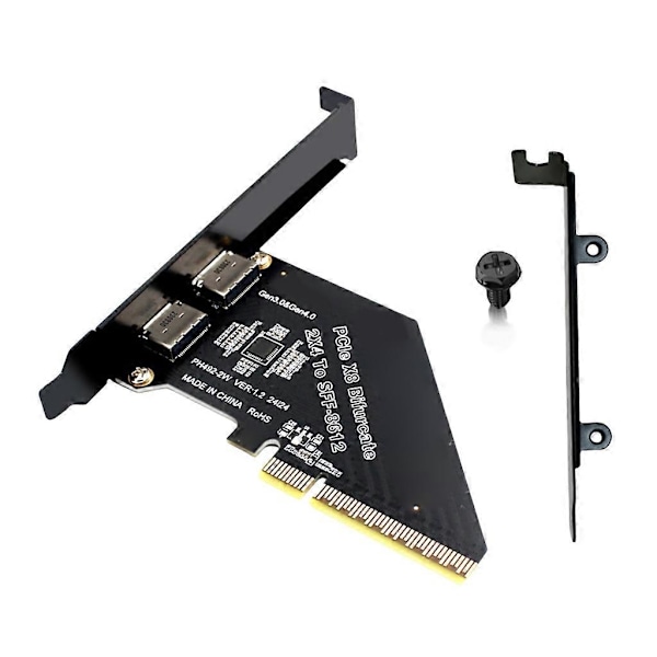 PCIE 4.0X8 PCIExpress X8 - Oculink ulkoinen SFF-8612 SFF-8611 isäntäsovitin