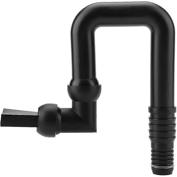 Plast Anknäbbsmunstycke Akvarium U-pip Munstycke Flexibelt Fritt Roterande Munstycke Akvariumpumpsmunstycke (svart) (1st)