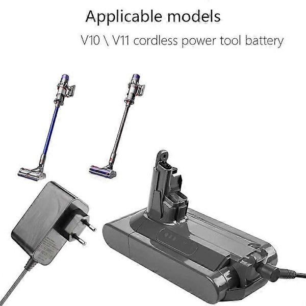 Lader for V10 V11 V15 SV12 SV15 støvsuger Erstatter ladekabel Batteri strømforsyning Adapter 30.45V