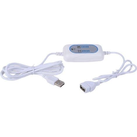 200 cm 5V USB-kabel, justerbar hastighet, 2/4/6/8/12 timers timer for USB-bordvifte