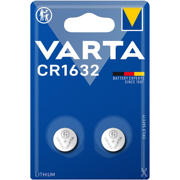 CR1632 3V Litium Knappcellebatteri 2-pakning
