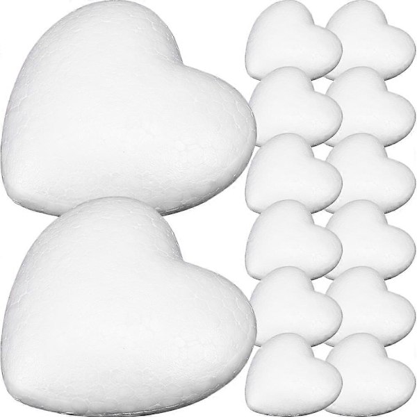 100 stk. Blank Skumkuler Små Hjerteformede Kuler DIY Bryllup Valentinsdag Ornamenter